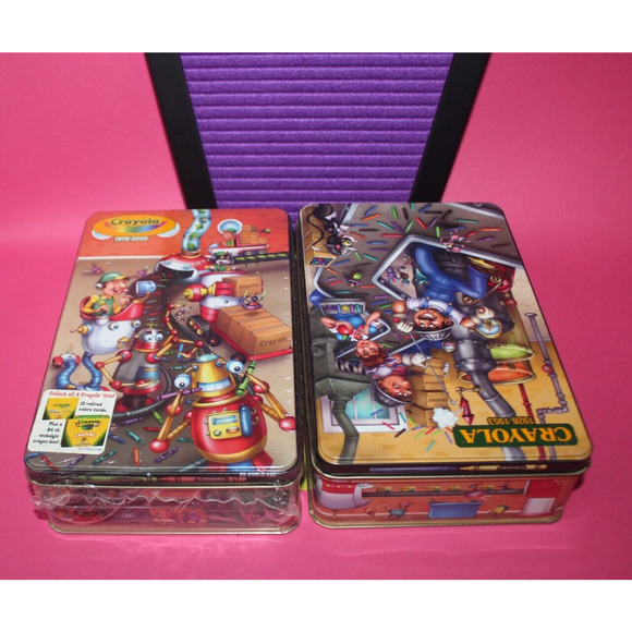 2 Crayola Vintage Tins With Retired Crayons And 64 Classic Nostalgia Box Sets - Picture 9 of 9